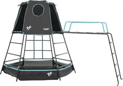 Produktbild von Evolutiver Spielturm mit Affenbrücke EXPLORER TOUR Schwarz H201cm