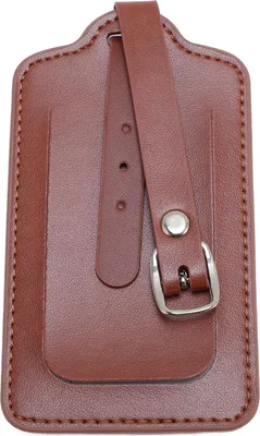 Produktbild von Gepäckgepäck -Tag Regenuntersuchung Kunstleder Soft Lock Design Stylish ID Label für Reise- und Business Trip Kaffee