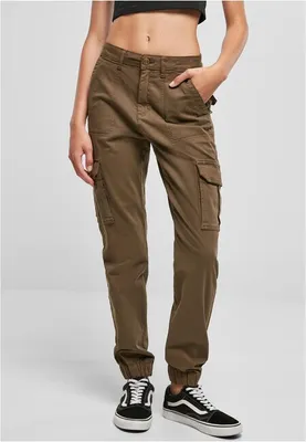 Zdjęcie produktu dla Urban Classics Ladies - Bawełna Twill Utility Hose oliv - W34