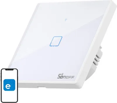 Obrázok produktu pre Smart Switch WiFi + RF 433 Sonoff T2 EU TX (1-channel) updated