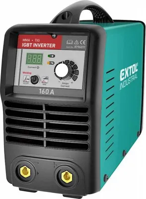 Obrázok produktu pre EXTOL INDUSTRIAL Invertor zvárací 10-160 A, príkon 5,2 kW, 74 V, MMA a TIG