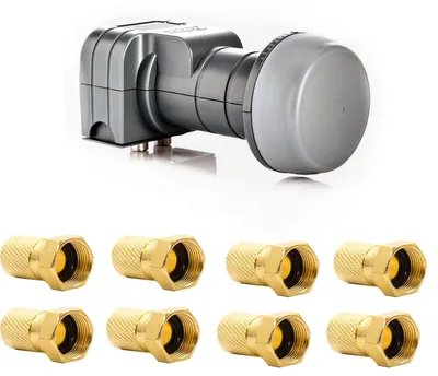 Produktbild von Fuba DEK 217 Twin-LNB mit 8x F-Stecker 4K UHD LTE Filter 2 Teilnehmer 2 Receiver LNC Kopf