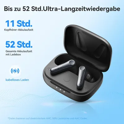 Image de Air Pro 4 Casque Bluetooth avec réduction de bruit hybride adaptative, aptX Lossless, Hi-Res Audio, LDAC, 6 microphones cVc 8.0 KI appels, batterie 52H