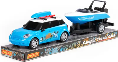Produktbild von POLESIE Polesie 92496 Kreuzfahrtauto mit einem Motorboot und einem Anhänger