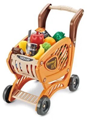 Produktbild von Woopie Einkaufswagen für Kinder, bewegliche Teile + 42 Zubehörteile.