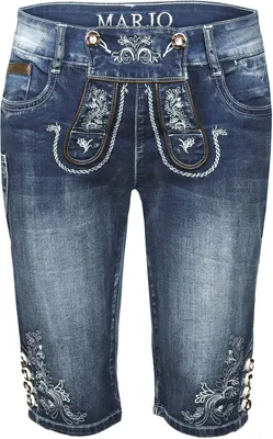 Produktbild von Trachtenjeans Franziska Capri 2 mit Knöpfen blau 36
