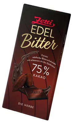 Produktbild von Zetti Edel Bitter 75% Kakao Tafel 100g