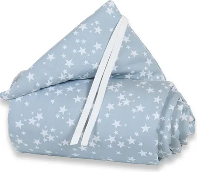 Produktbild von babybay Nestchen Piqué für Maxi, Boxspring und Comfort, azurblau Sterne weiß