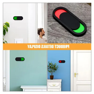 Produktbild von Türschild Schieber Sichtschutz 4 Stück aus PMMA mit Selbstklebender Rückseite für Einfache Montage Besetzt/Frei Anzeige für Badezimmer und Homeoffice