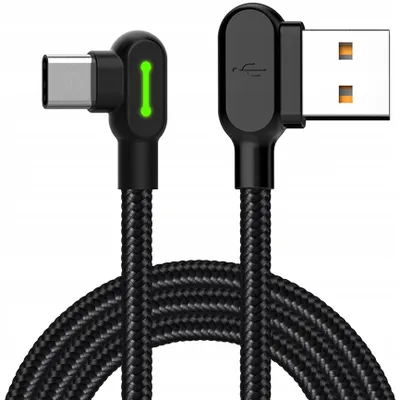 Produktbild von Uhlový kábel Mcdodo CA-5280, USB na USB-C, LED, 0,5 m, čierny