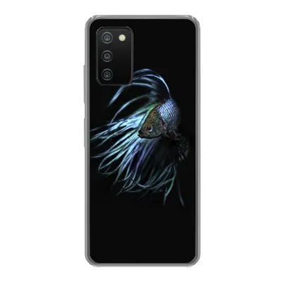 Produktbild von MuchoWow® Handyhülle Schutzhülle Hülle für Samsung Galaxy A03s Fisch - Schwanz - Schwarz Silikon Softcase Handy Hülle - Schutz