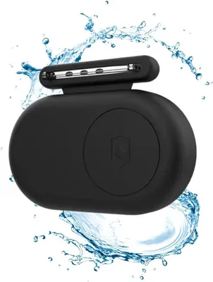 Productafbeelding van Beschermhoes geschikt voor Samsung SmartTag 2 - Met speld - Siliconen hoes - Zwart - CHPN