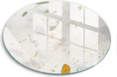 Zdjęcie produktu dla Szklana deska do krojenia - Deska kuchenna - ⌀40 cm – Szkło hartowane – Antypoślizgowa - Spadające Liście