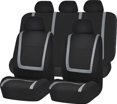 Produktbild von Universelle Autositzbezüge - Schwarz/Grau - Sitzbezug für das Auto - Komplettset - Sitzbezug-Set