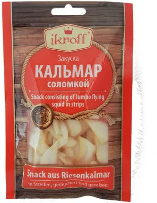 Produktbild von Riesenkalmar geräuchert gesalzen 36g Beer Snack Mahlzeit Kalmar Fisch