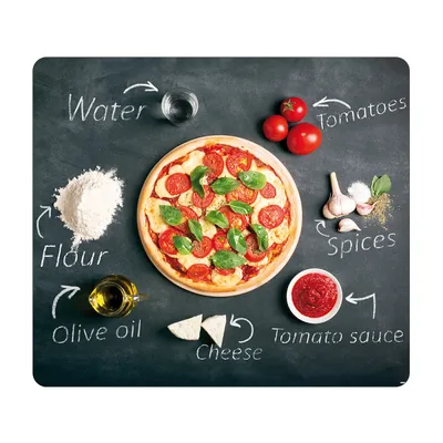 Obrázok produktu pre KESPER Viacúčelová Krájacia Doska 56 X 50 cm Sklo Motív Pizza 36598
