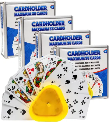 Produktbild von 4er Set Spielkartenhalter Spielkarten Kartenhalter hält bis zu 35 Spielkarten