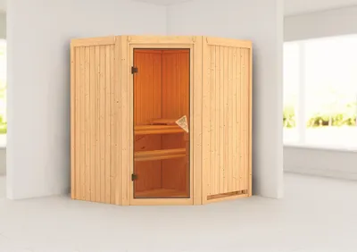 Produktbild von Sauna Taurin : ohne Dachkranz : Bronzierte Ganzglastür : ohne Ofen Dachkranz: ohne Dachkranz Saunaofen: ohne Ofen Saunatür: Bronzierte Ganzglastür
