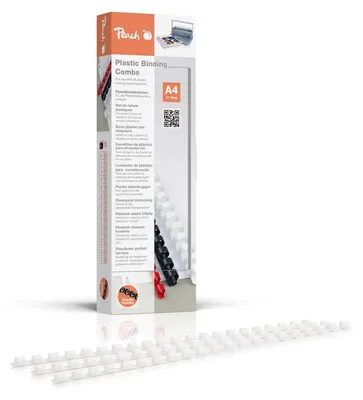 Produktbild von Peach Bürogeräte, Weiß, 25 Blätter, A4, 6 mm, 100 Stück(e)