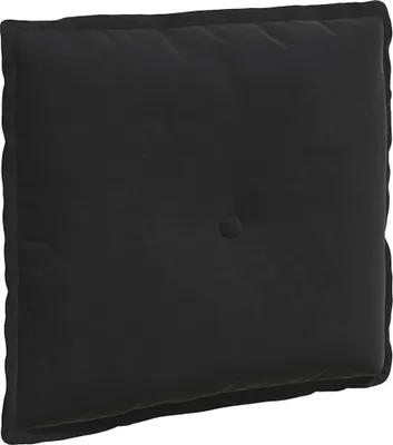 Image de vidaXL Coussin de dossier Noir 50 x 45 cm Tissu velours côtelé