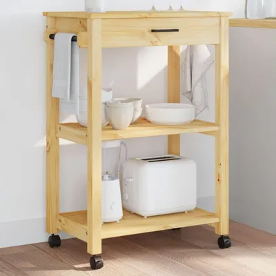 Obrázek produktu pro Kuchyňský vozík monza masivní borové dřevo Hnědá / 60 x 40 x 90 cm