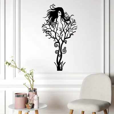 Immagine prodotto di Wallity, Strega, accessorio decorativo da parete in metallo, 100 % METALLO, nero, 37 x 70 cm