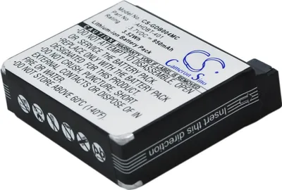 Image de TECHTEK Batterie compatible avec [GoPro] Hero 4, Hero 4 Black, Hero 4 Silver, Hero 4+ remplace 335-06532-000, pour AHDBT-401