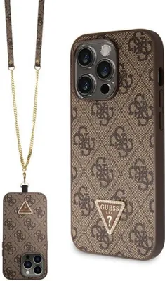 Produktbild von Guess Guhcp15Xp4Tdscpw Iphone 15 Pro Max 6.7"" Brązowy/Braun Hardcase Crossbody 4G Metall Logo
