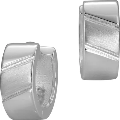 Produktbild von SilberDream Creolen 14mm silber Ohrringe Sterlingsilber Schliff Damen D2SDO387J