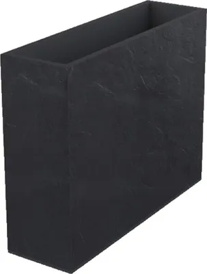 Obrázok produktu pre Nástenná stena Loft XL Volcania 63 L - Dekor z umelého kameňa - Dvojitá stena - Zásobník na vodu - 99 x 29 x 78 cm - Kamienková sivá