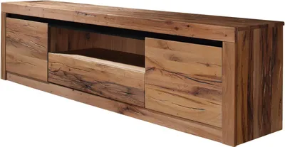 Image de MASSIVMOEBEL24 | Meuble TV 202x42 Chênes sauvage et lombard huilé Bois naturel MONTREUX #105