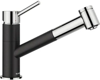 Produktbild von Blanco Einhebel Küchenarmatur mit herausziehbaren Auslauf KANO-S VARIO chrom anthrazit matt glänzend 527962