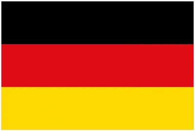 Produktbild von Wallario Premium Glasbild, freischwebende Optik, kräftige Farben, Größe 90 x 60 cm Motiv Deutsche Flagge