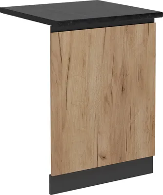Image de Façade de lave-vaisselle Vicco R-Line Chêne de force doré 60cm J-Shape, PT Anthracite, Model 55115