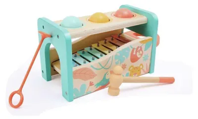 Immagine prodotto di Hape Panca da martellare in legno - Jungle