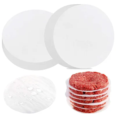 Burgerpapier rund 13 cm antihaft 500 Stück weiß