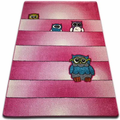 Zdjęcie produktu dla Dywan KIDS Sowy  C412 różowy 240x330 cm