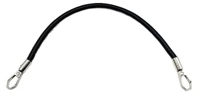 Image de Poignées de sac en cuirPolyuréthane- Avec mousqueton - Poignées de remplacement pour sacs à main et sacs bandoulière - Lot de 2, 40 cm - Noir