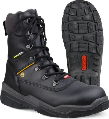 Produktbild von Jalas 1872, Männlich, Sicherheitsstiefel, Schwarz, Gelb, CE, EN ISO 20347:2012, O2 SRC HRO CI FO, Gummi, Leder, Polyurethan (PU)