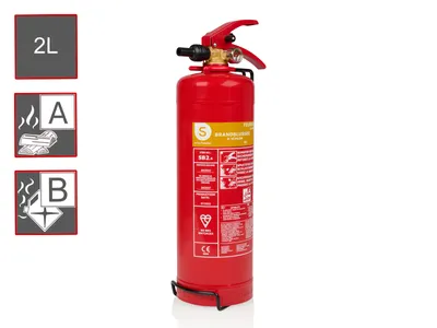 Produktbild von Smartwares Schaum-Feuerlöscher SB2 2 L Brandklassen AB Stahl 10.014.97