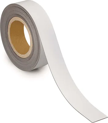 Produktbild von MAUL Kennzeichnungsband Metall 1 Stück 42 g/cm ² magnetisch kunststoffbeschichtet beschriftbar 10 m x 4 cm x 1 mm weiß