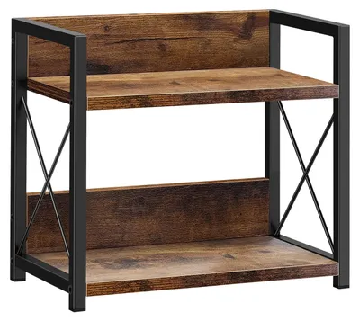 Image de Étagère à épices - Rangement à épices à 2 niveaux - En fer - Montage facile - Rangement de cuisine