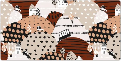 Produktbild von Mauspad - Schreibtischunterlage - 100x50 cm - Tischunterlage - Illustration der Stadt