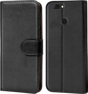 Produktbild von Conie Klapp Tasche für ZTE Blade V9 Kartenfach Rundumschutz Hülle in Schwarz