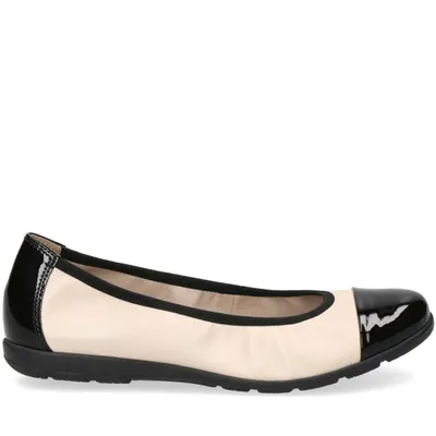 Produktbild von Caprice Damen Ballerina schwarz/weiß