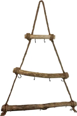 Produktbild von Holz Leiter zum dekorieren - Triangel - Dekobaum mit Haken