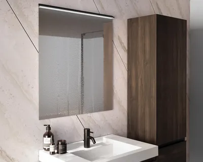 Produktbild von Kolpa SPIEGEL/ZUBEHÖR Rechteckiger Spiegel mit LED-Leuchte OG QUADRUM 700X800 LED, IR