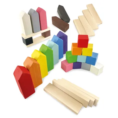 Produktbild von Ulanik Montessori Holzset "Häuser"