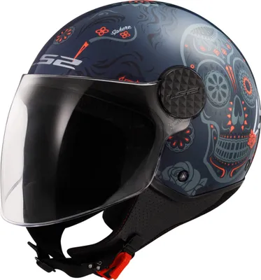 Produktbild von Jet Helm LS2 OF558 SPHERE LUX II Maxca Kobalt Glänzend Orange größe S