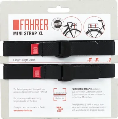 Immagine prodotto di Cinghia portapacchi per autista Mini Strap XL nera, 2 pezzi